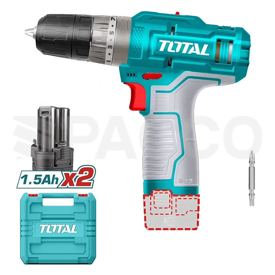 Atornillador con percutor de 12v - Total