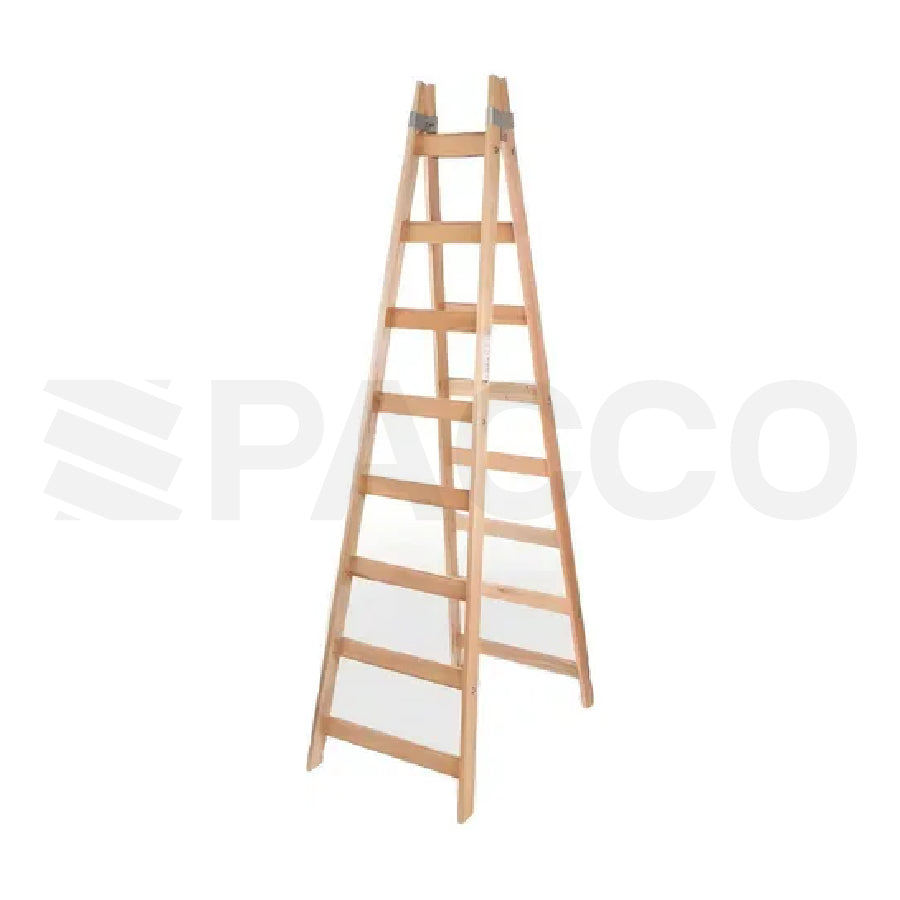 Escalera plegable de madera