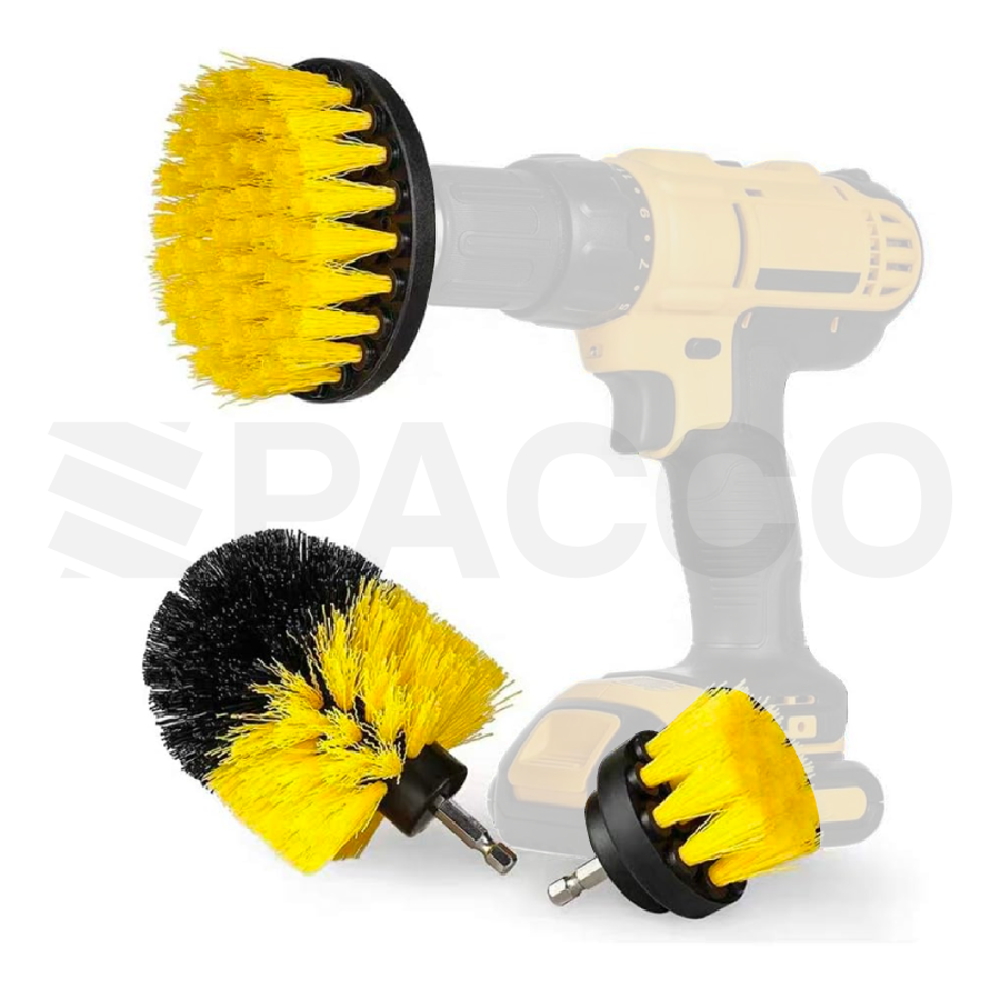 Set de 3 cepillos para taladro - Pretul