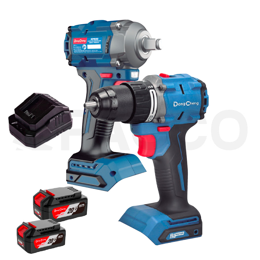 Kit Taladro + Llave de IMP. 20V - DongCheng