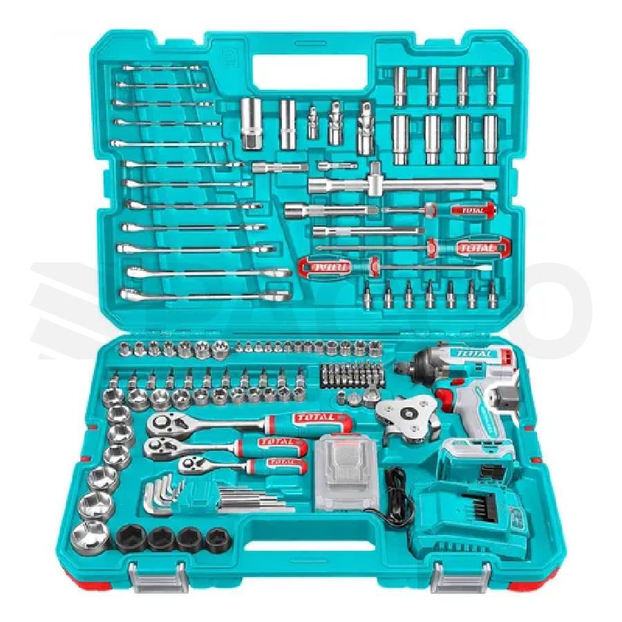 Mega Combo Llave de Impacto 1/2" 500N.m. + 152 Dados y Accesorios - Total