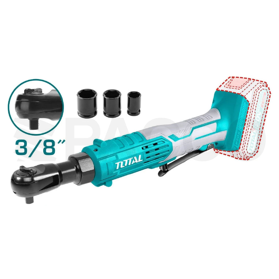 Llave rachet 3/8" 20V - Total
