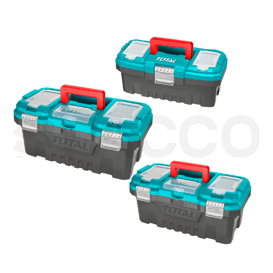 Set x 3pcs Maleta porta herramientas 14" 17" y 20", con seguro metálico