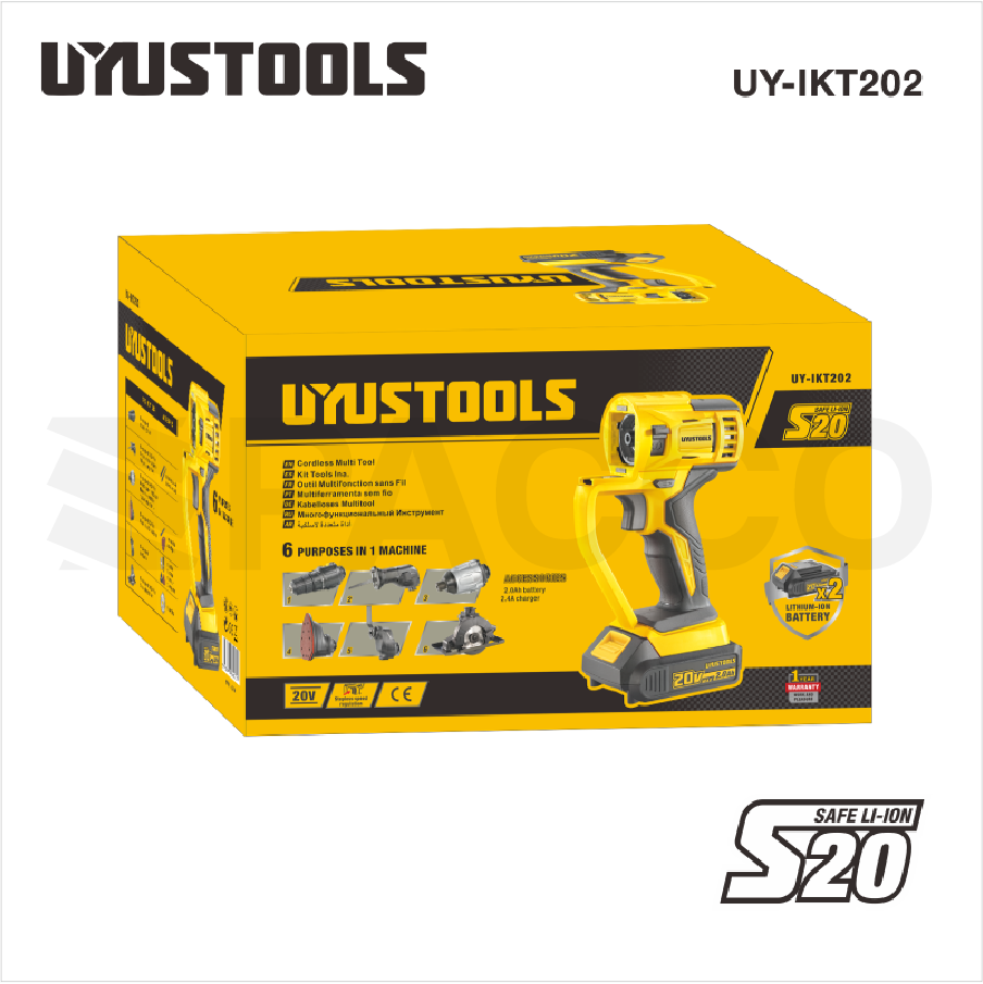 Multi-Herramienta 6en1 - inalámbrico 20V - Uyustools