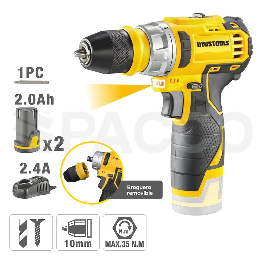 Taladro / Atornillador In. 12v - Uyustools