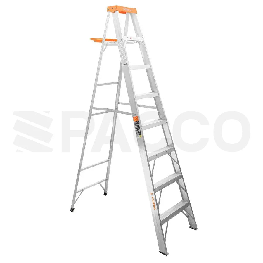 Escalera de tijera de aluminio con bandeja - Truper