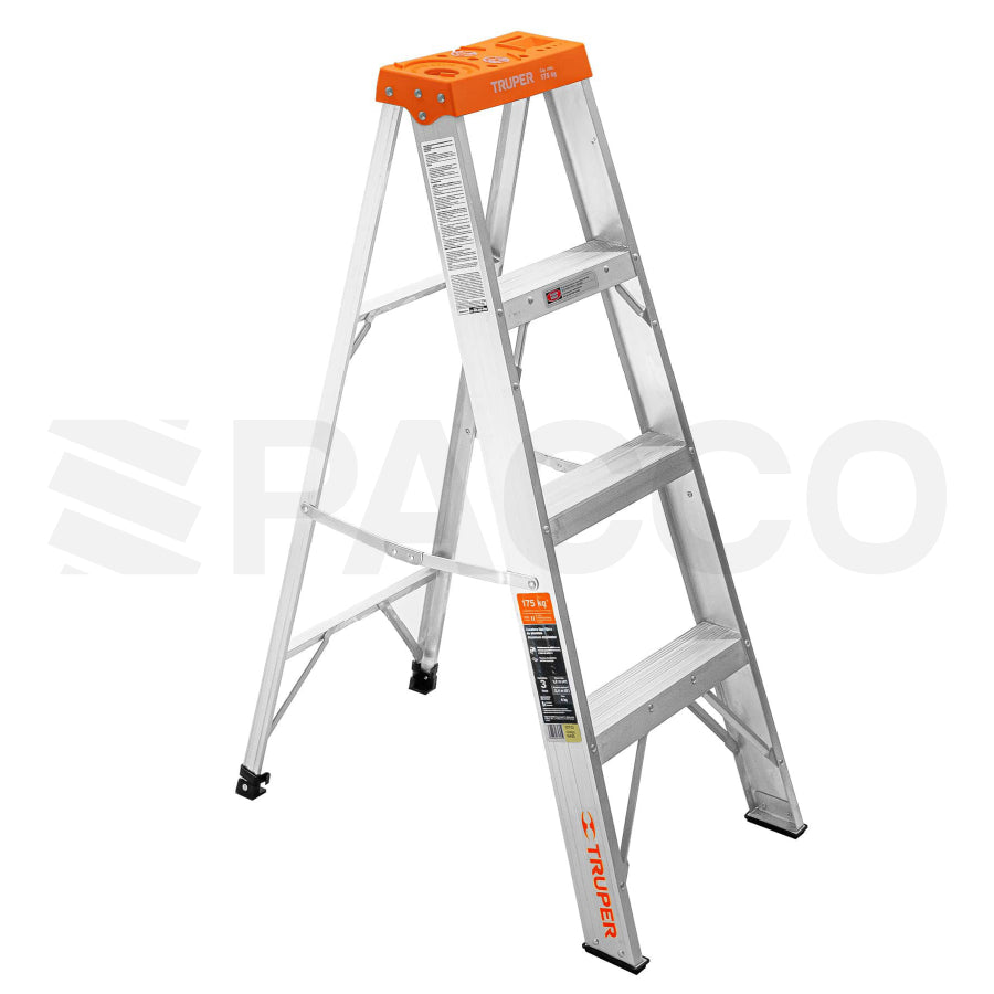 Escalera de tijera de aluminio con bandeja - Truper