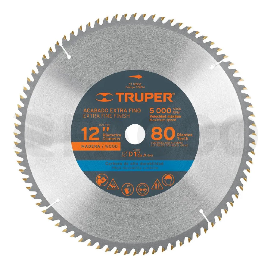 Disco 12" P/Madera 80T - Truper