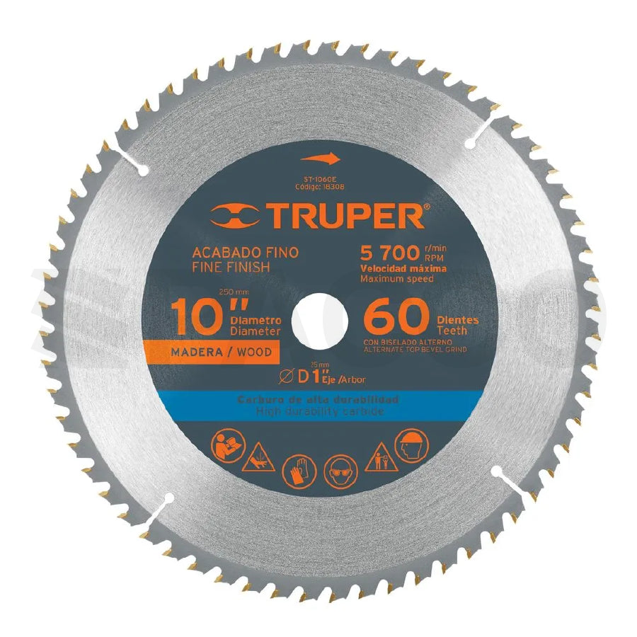 Disco 10” P/Madera 60T - Truper
