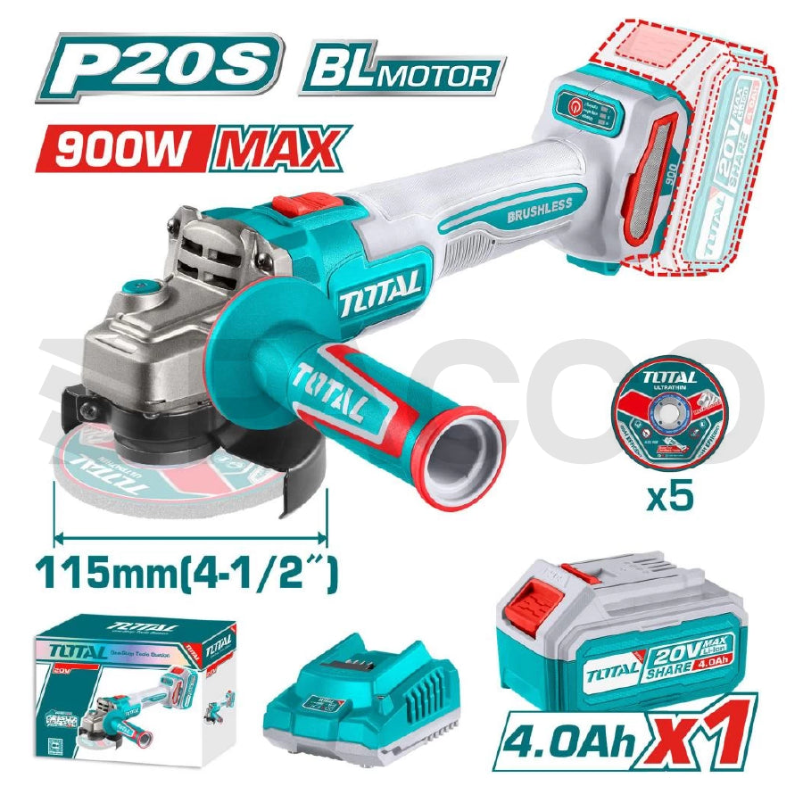 Amoladora Brushless 20V 1000w - Total