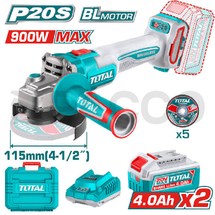 Amoladora Brushless 20V 900w - Total