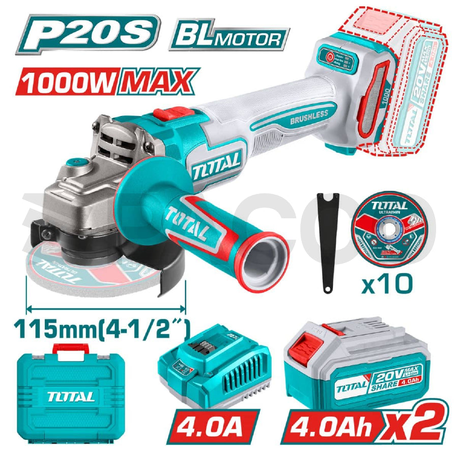 Amoladora Brushless 20V 1000w - Total