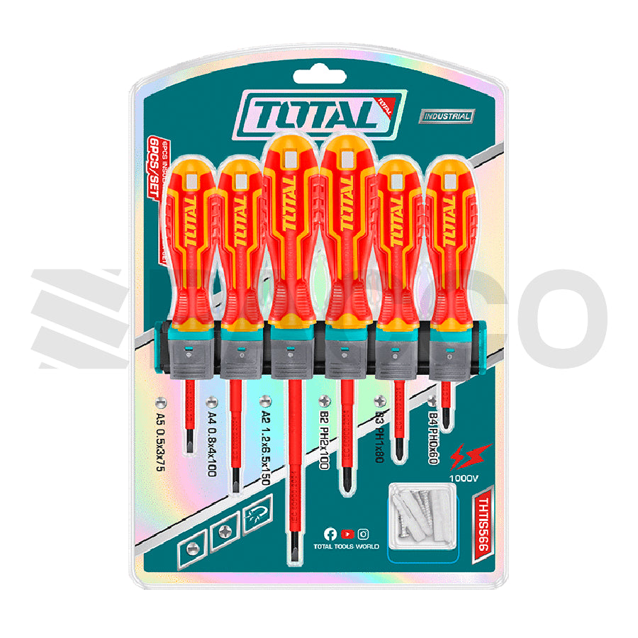 Set 6Pzs destornilladores dialécticos de 1000V - Total