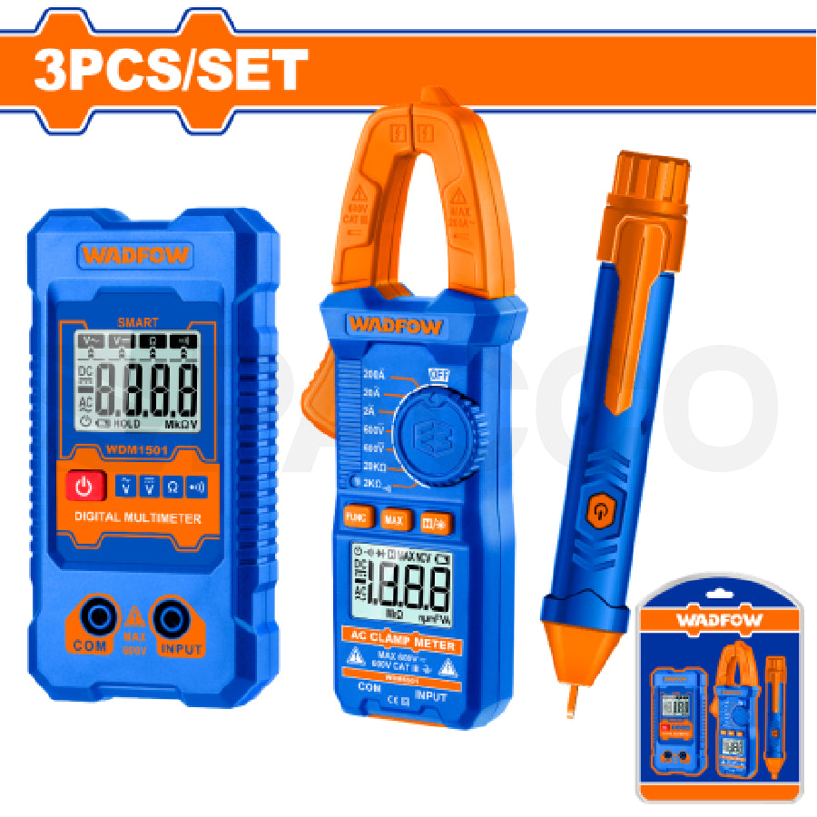 Combo Tester + Pinza Amperimétrica + Detector De Voltaje - Wadfow