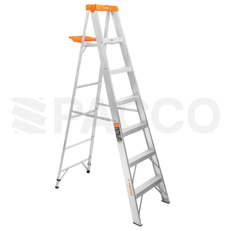 Escalera de tijera de aluminio con bandeja - Truper