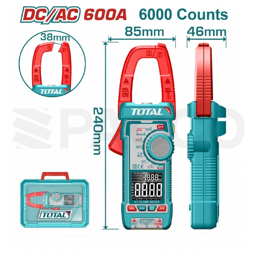 Multímetro digital p/corriente 600A - Total