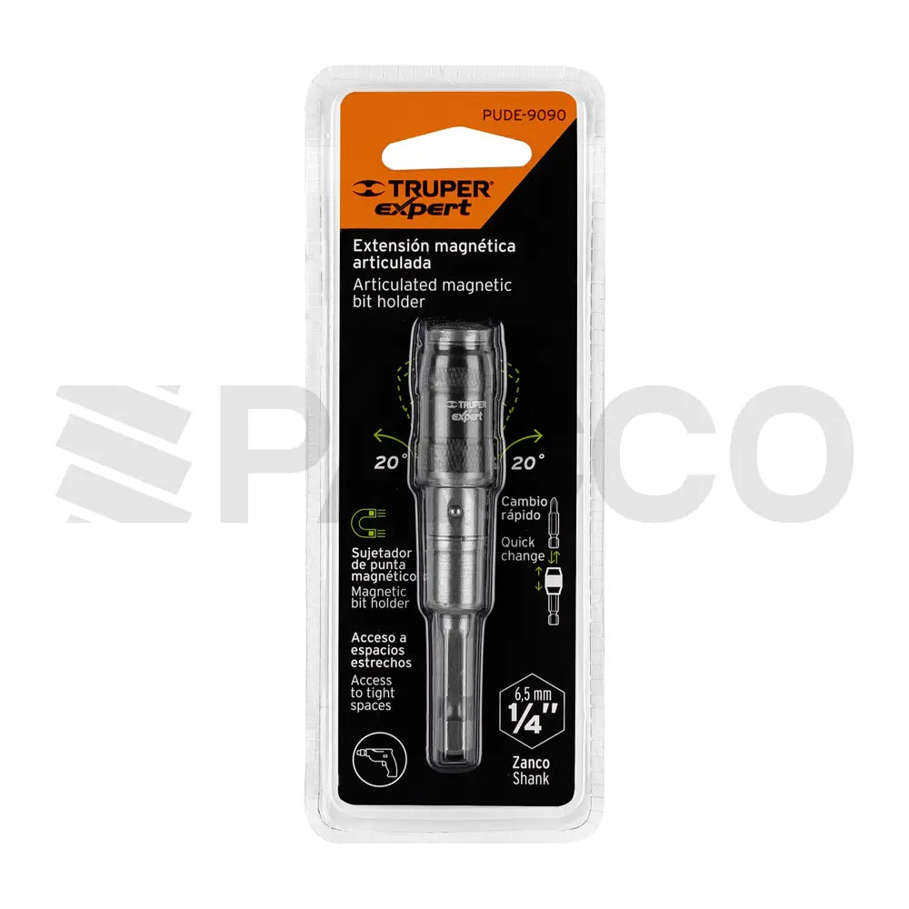 Adaptador articulado magnético 90 mm para puntas - Truper