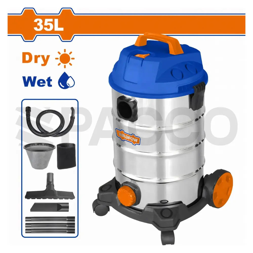 Aspiradora de polvo y agua 35L 1200W - Wadfow